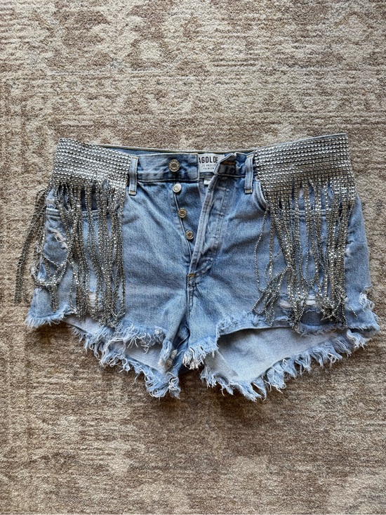 Agolde Pants - Limited Edition AGOLDE Parker Vintage Cutoff Denim Shorts with Rhinestones